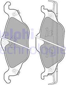 Delphi LP1673 - Тормозные колодки, дисковые, комплект unicars.by