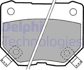 Delphi LP1057 - Тормозные колодки, дисковые, комплект unicars.by