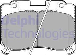 Delphi LP1061 - Тормозные колодки, дисковые, комплект unicars.by