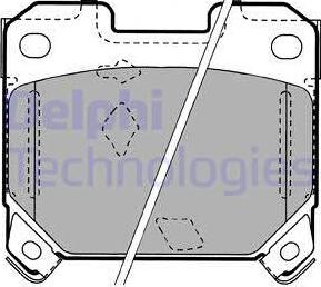 Delphi LP1062 - Тормозные колодки, дисковые, комплект unicars.by