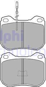 Delphi LP108 - Тормозные колодки, дисковые, комплект unicars.by