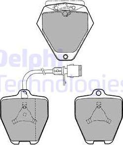 Delphi LP1024 - Тормозные колодки, дисковые, комплект unicars.by