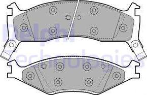 Delphi LP1021 - Тормозные колодки, дисковые, комплект unicars.by