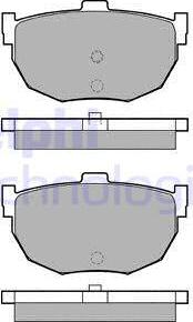 Delphi LP1072 - Тормозные колодки, дисковые, комплект unicars.by