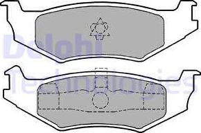 Delphi LP1159 - Тормозные колодки, дисковые, комплект unicars.by