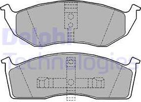 Delphi LP1164 - Тормозные колодки, дисковые, комплект unicars.by