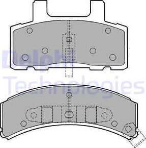 Delphi LP1167 - Тормозные колодки, дисковые, комплект unicars.by