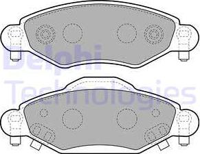 Delphi LP1840 - Тормозные колодки, дисковые, комплект unicars.by