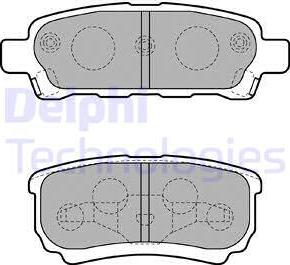 Delphi LP1852 - Тормозные колодки, дисковые, комплект unicars.by