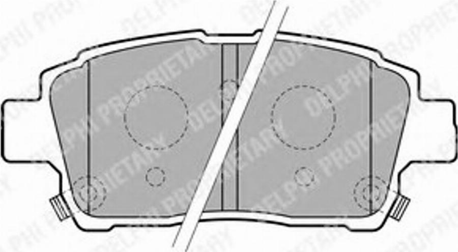 Delphi LP1827 - Тормозные колодки, дисковые, комплект unicars.by