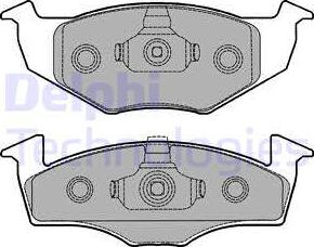 Delphi LP1249 - Тормозные колодки, дисковые, комплект unicars.by