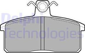 Delphi LP1201 - Тормозные колодки, дисковые, комплект unicars.by