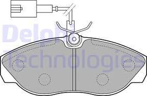 Delphi LP1748 - Тормозные колодки, дисковые, комплект unicars.by