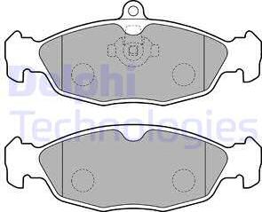 Delphi LP1755 - Тормозные колодки, дисковые, комплект unicars.by