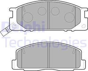 Delphi LP1758 - Тормозные колодки, дисковые, комплект unicars.by