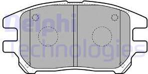 Delphi LP1768 - Тормозные колодки, дисковые, комплект unicars.by