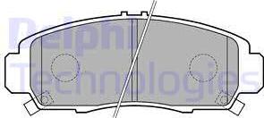 Delphi LP1704 - Тормозные колодки, дисковые, комплект unicars.by