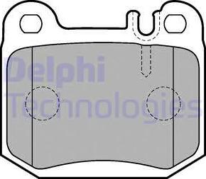 Delphi LP1705 - Тормозные колодки, дисковые, комплект unicars.by