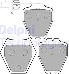 Delphi LP1703 - Тормозные колодки, дисковые, комплект unicars.by