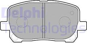 Delphi LP1711 - Тормозные колодки, дисковые, комплект unicars.by