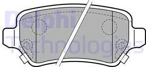 Delphi LP1717-18B1 - Тормозные колодки, дисковые, комплект unicars.by