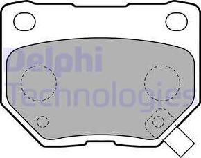 Delphi LP1780 - Тормозные колодки, дисковые, комплект unicars.by