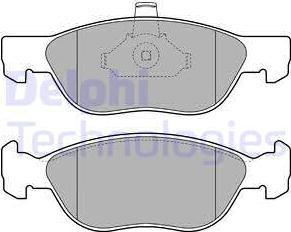 Delphi LP1734 - Тормозные колодки, дисковые, комплект unicars.by