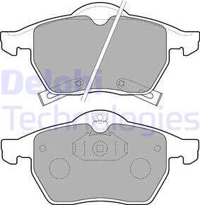 Delphi LP1731 - Тормозные колодки, дисковые, комплект unicars.by