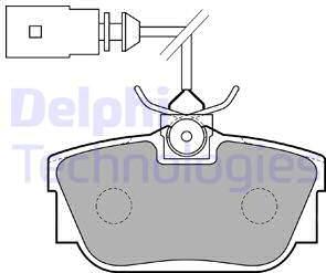 Delphi LP1733 - Тормозные колодки, дисковые, комплект unicars.by