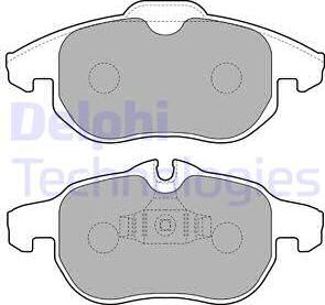 Delphi LP1723 - Тормозные колодки, дисковые, комплект unicars.by