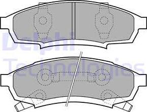 Delphi LP895 - Тормозные колодки, дисковые, комплект unicars.by