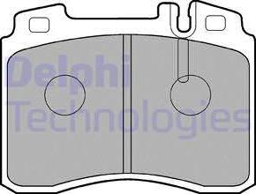 Delphi LP844 - Тормозные колодки, дисковые, комплект unicars.by