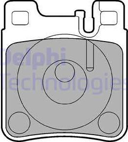 Delphi LP841 - Тормозные колодки, дисковые, комплект unicars.by