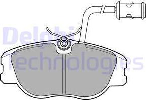 Delphi LP856 - Тормозные колодки, дисковые, комплект unicars.by