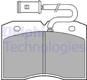 Delphi LP863 - Тормозные колодки, дисковые, комплект unicars.by