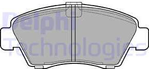 Delphi LP810 - Тормозные колодки, дисковые, комплект unicars.by