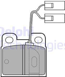 Delphi LP824 - Тормозные колодки, дисковые, комплект unicars.by