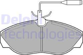 Delphi LP877 - Тормозные колодки, дисковые, комплект unicars.by