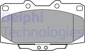 Delphi LP3409 - Тормозные колодки, дисковые, комплект unicars.by