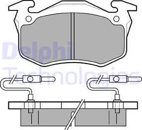 Delphi LP350 - Тормозные колодки, дисковые, комплект unicars.by