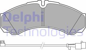 Delphi LP3658 - Тормозные колодки, дисковые, комплект unicars.by