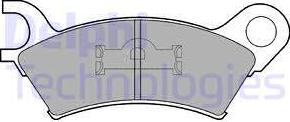 Delphi LP361 - Тормозные колодки, дисковые, комплект unicars.by