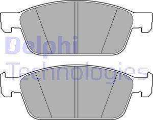 Delphi LP3672 - Тормозные колодки, дисковые, комплект unicars.by