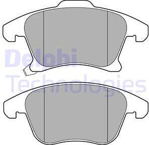 Delphi LP3181 - Тормозные колодки, дисковые, комплект unicars.by