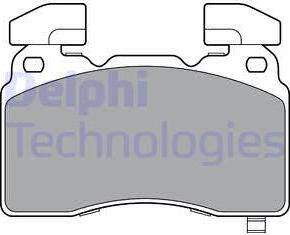 Delphi LP3366 - Тормозные колодки, дисковые, комплект unicars.by