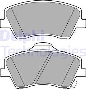 Delphi LP3264 - Тормозные колодки, дисковые, комплект unicars.by