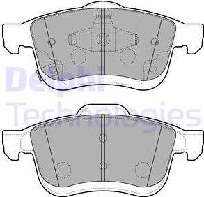 Delphi LP3220 - Тормозные колодки, дисковые, комплект unicars.by