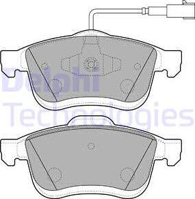 Delphi LP3270 - Тормозные колодки, дисковые, комплект unicars.by