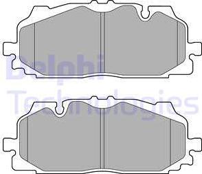 Delphi LP3272 - Тормозные колодки, дисковые, комплект unicars.by