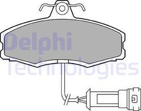 Delphi LP249 - Тормозные колодки, дисковые, комплект unicars.by